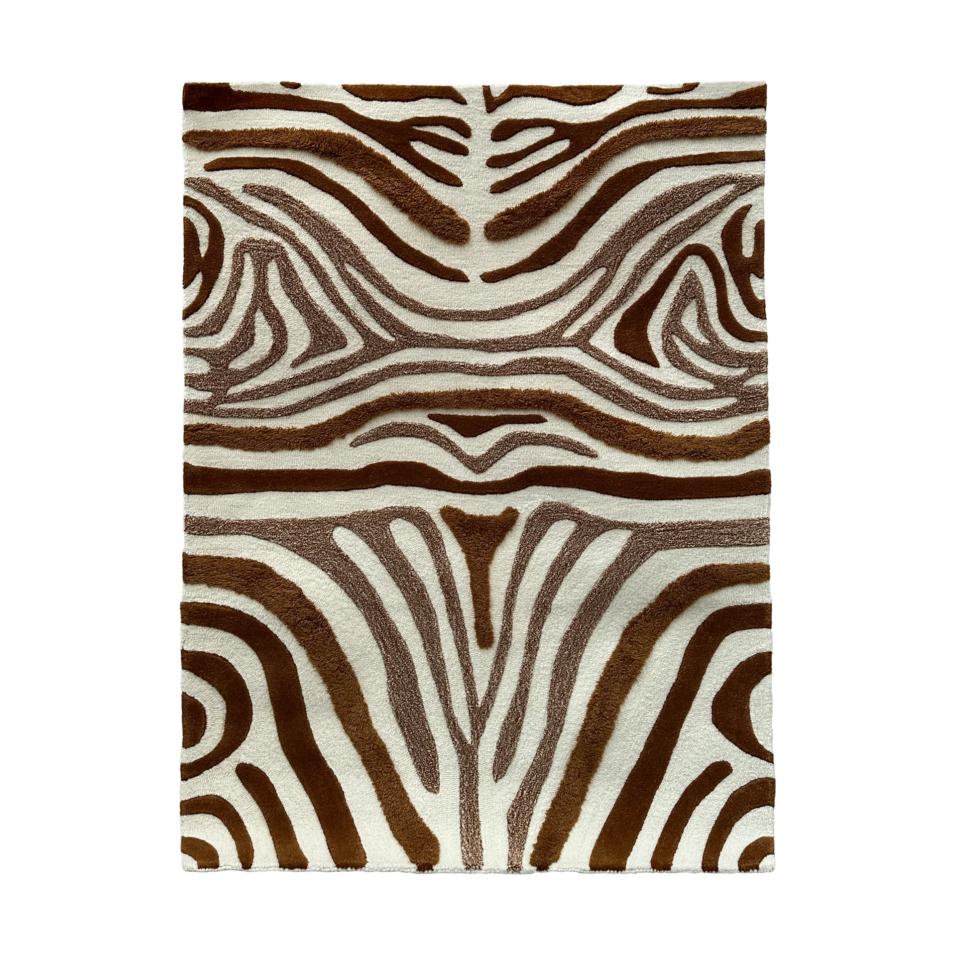 Tapis en laine Jepson 130x180 cm, Brown-off white Tinted