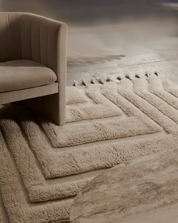 Tapis en laine Kask 170x240 cm - Beige - Tinted