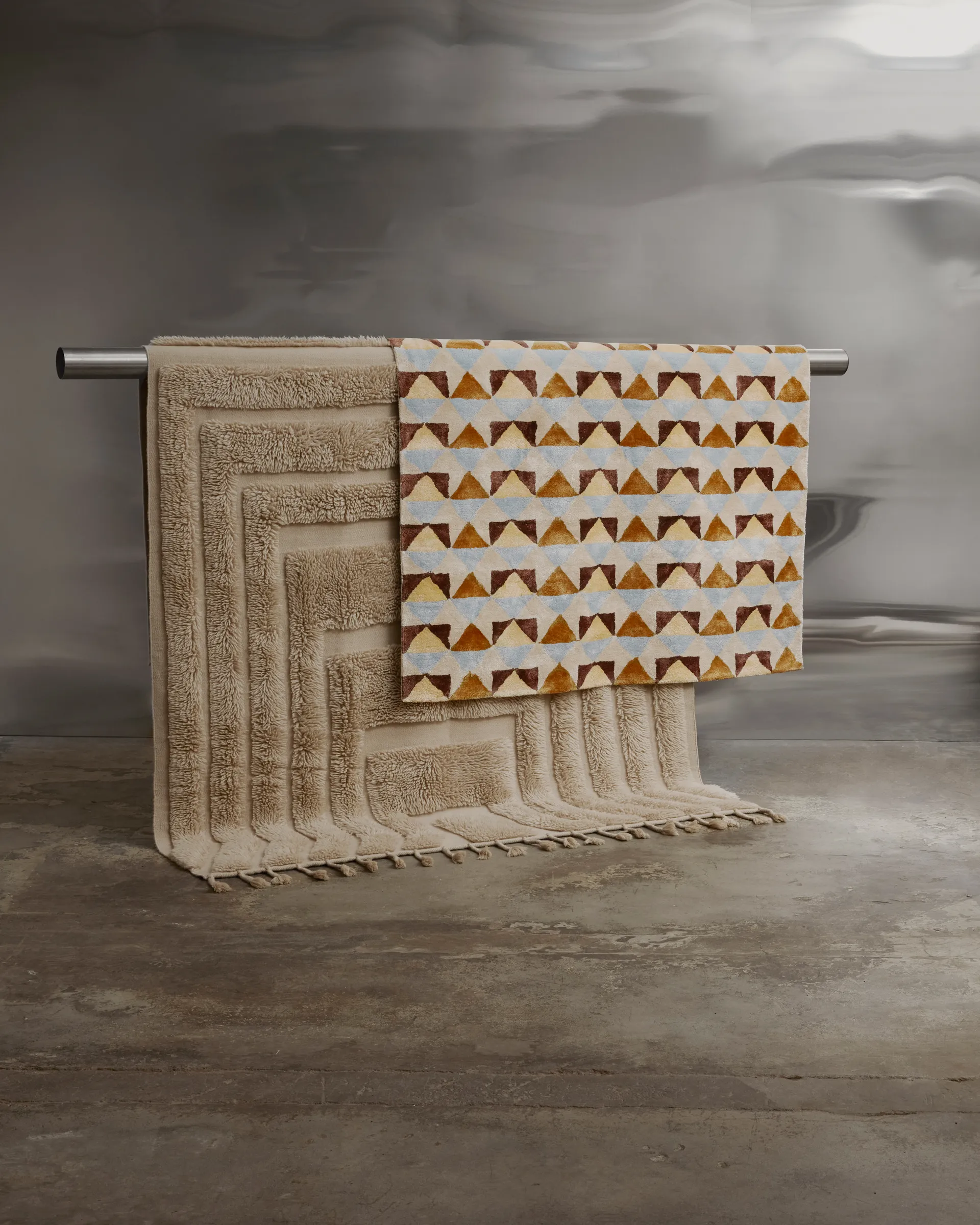 Tapis en laine Kask 250x350 cm, Beige Tinted