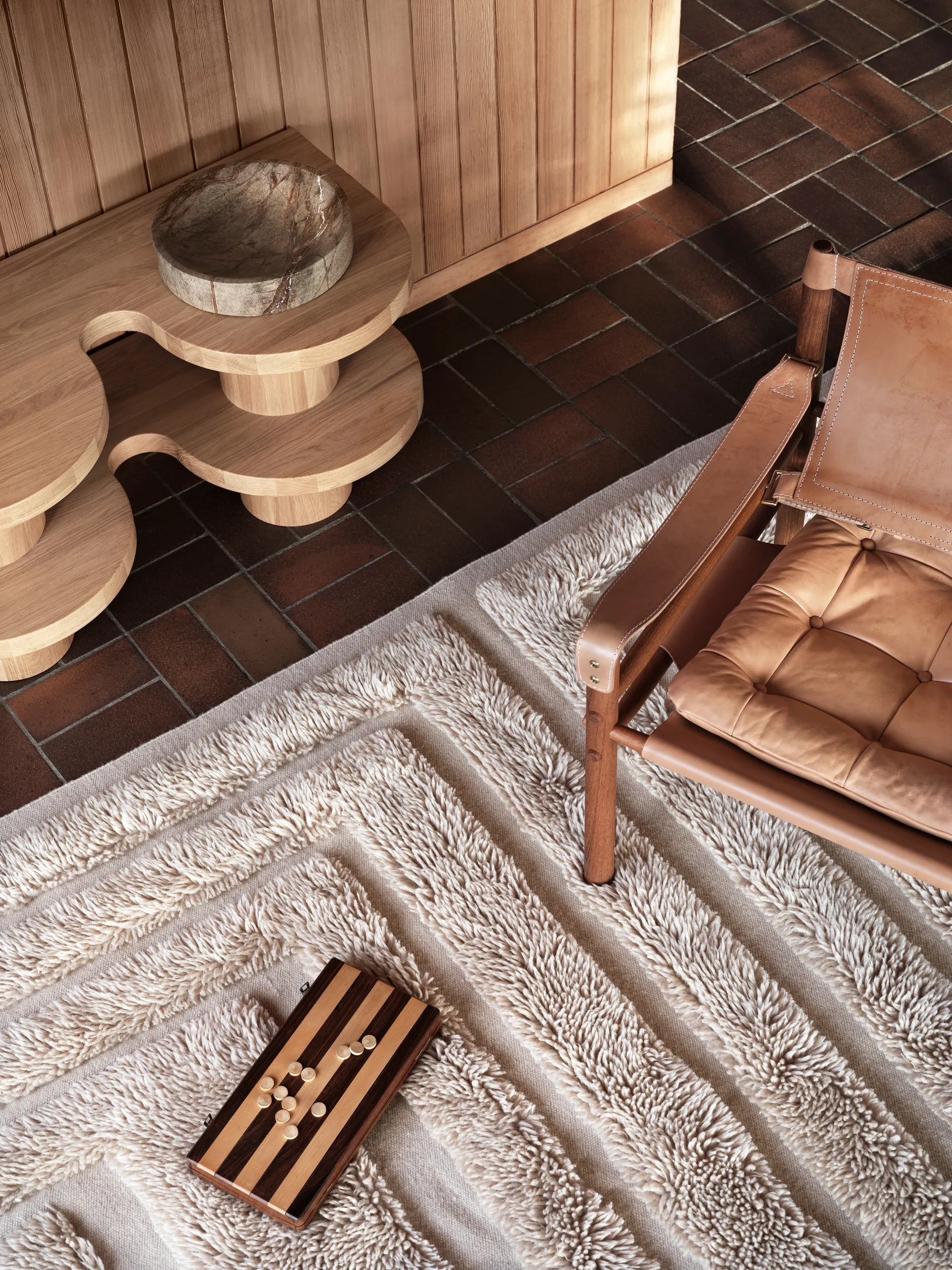 Tapis en laine Kask 250x350 cm, Beige Tinted