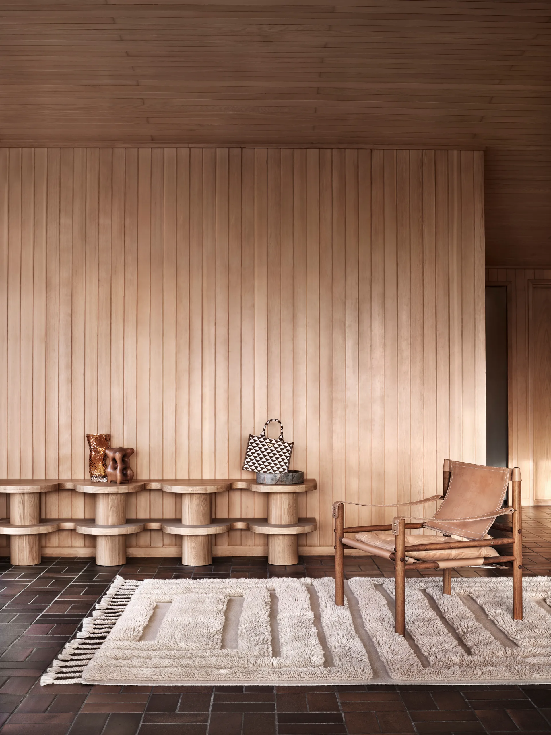 Tapis en laine Kask 300x400 cm, Beige Tinted