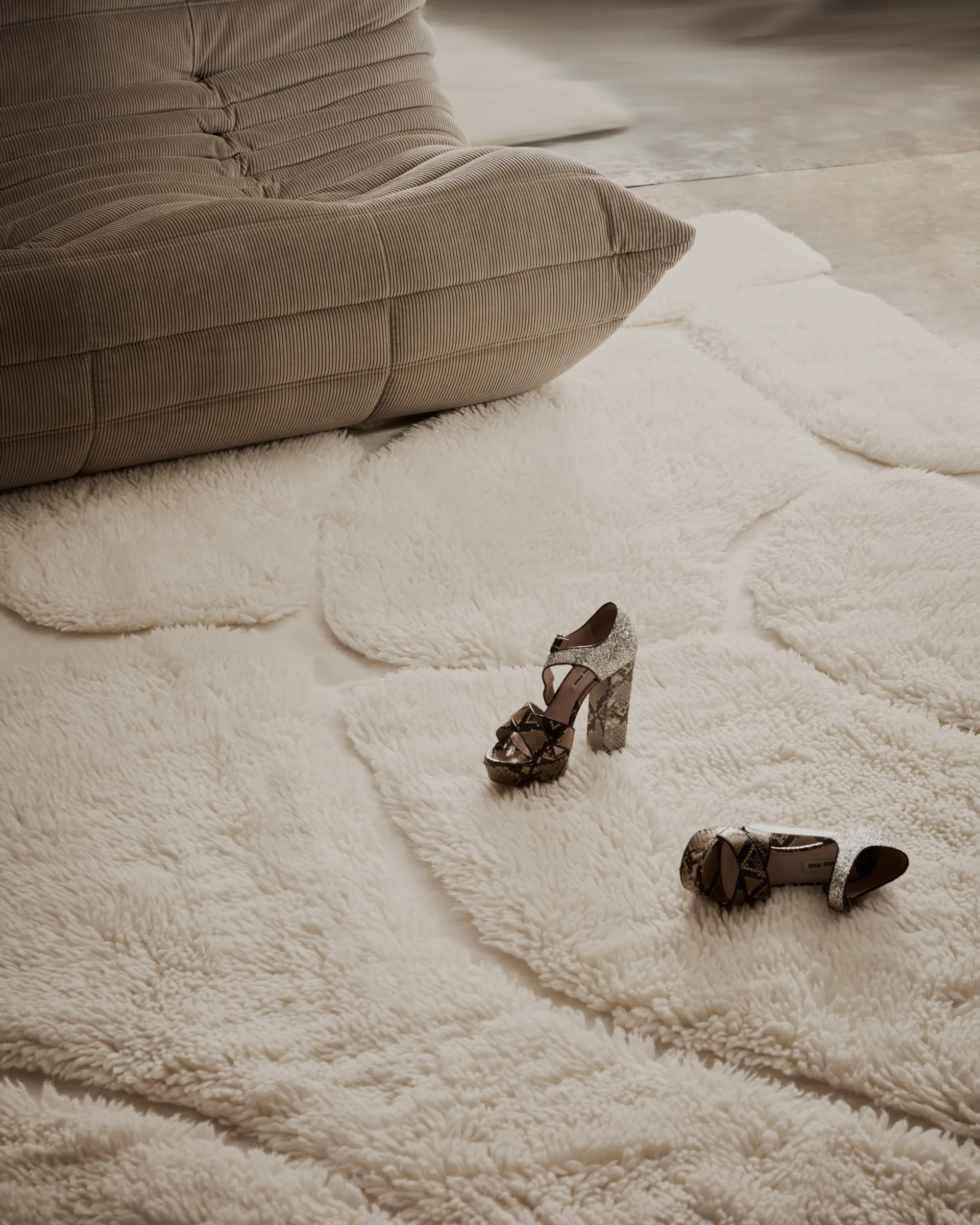 Tapis en laine Kullin 250x350 cm, Offwhite Tinted