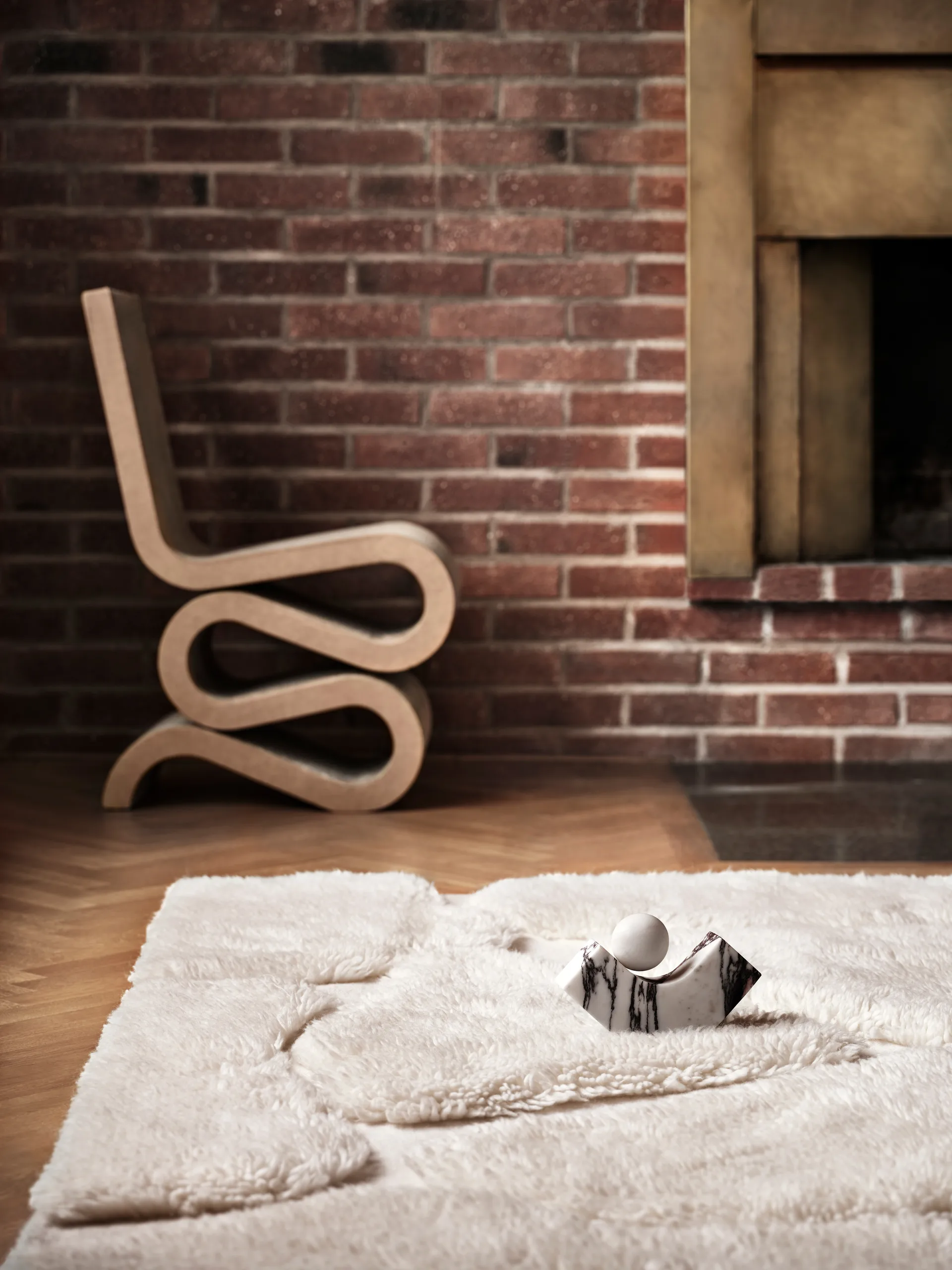 Tapis en laine Kullin 250x350 cm, Offwhite Tinted