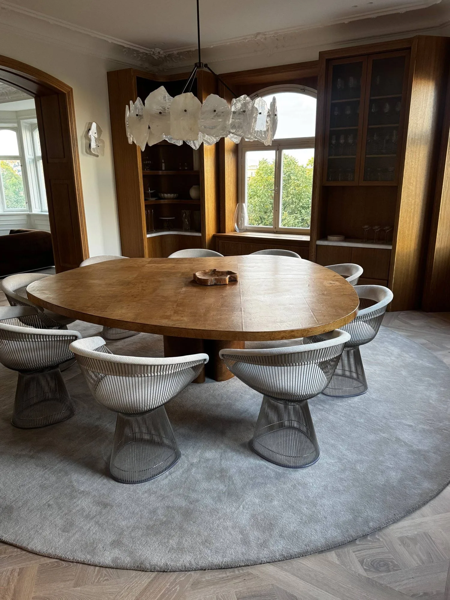Tapis en laine Liljehok, Beige, Ø200 cm Tinted