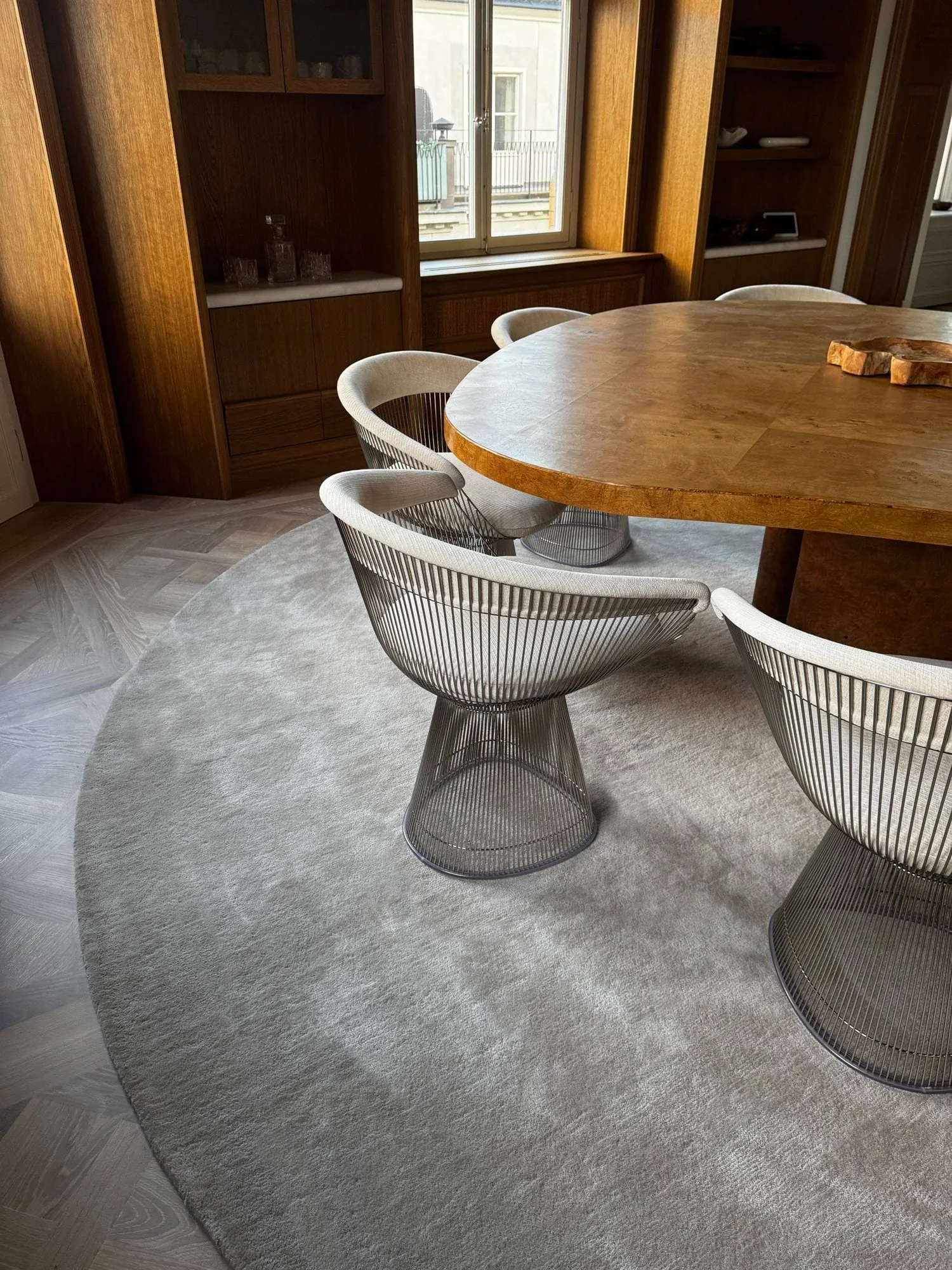 Tapis en laine Liljehok, Beige, Ø200 cm Tinted