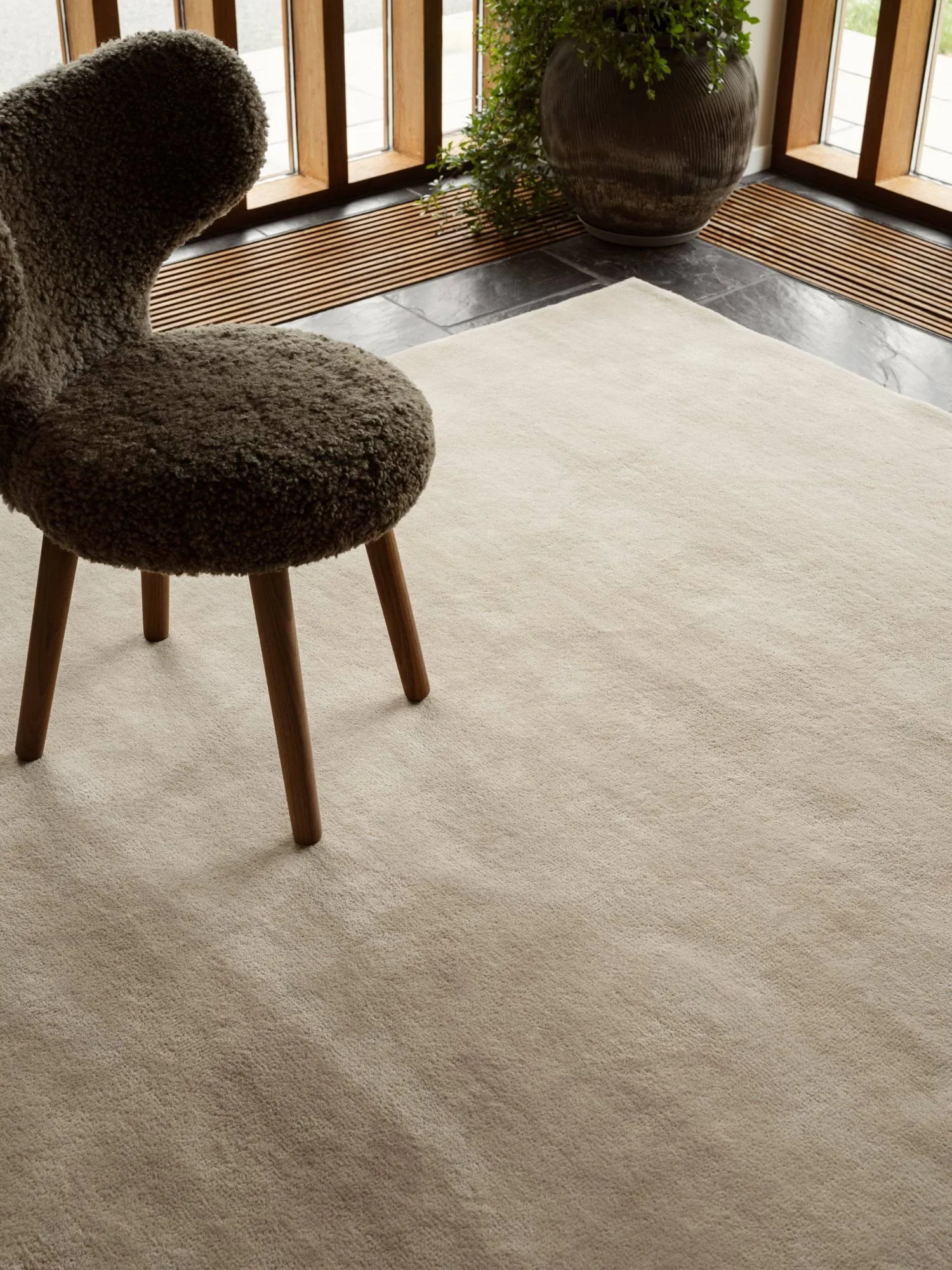 Tapis en laine Liljehok, Beige, 200x300 cm Tinted