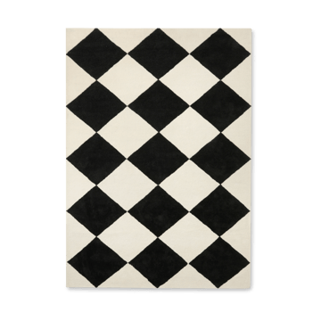 Tapis en laine Tenman 250x350 cm - Black-white - Tinted