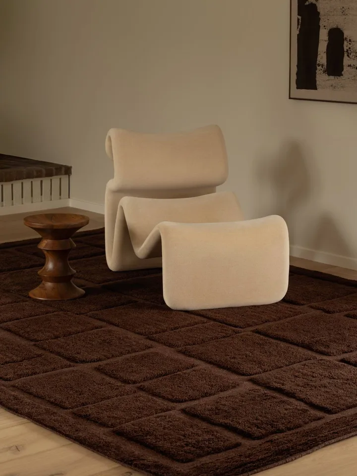 Tapis en laine Wandel - Brown, 200x300 cm - Tinted