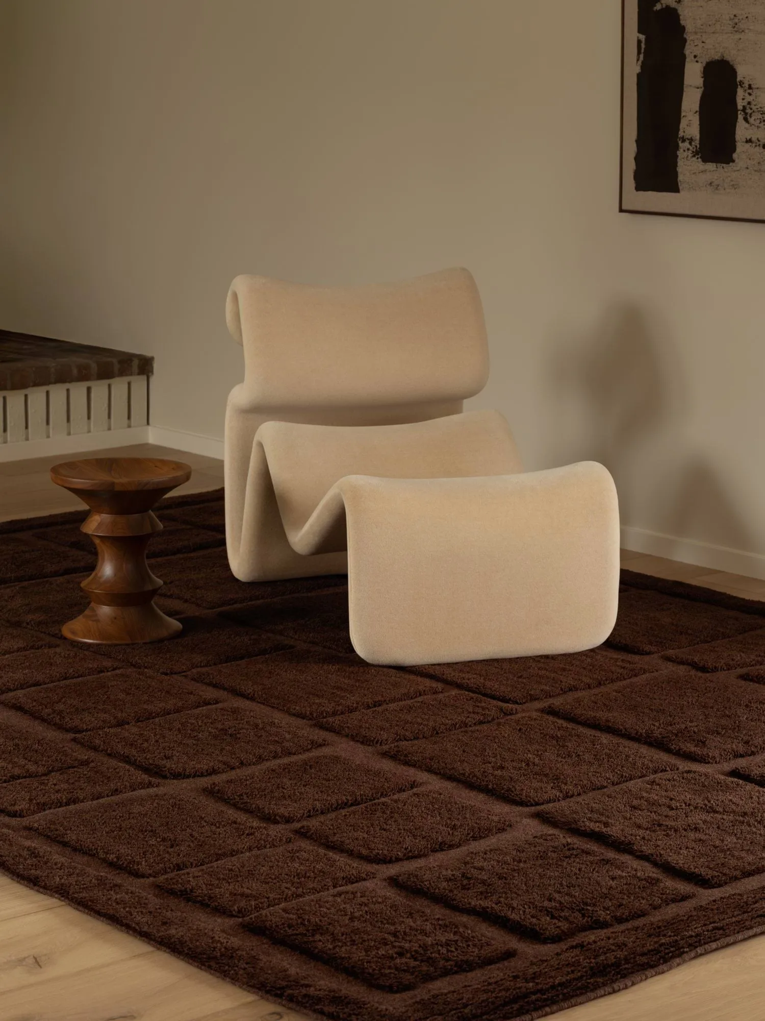Tapis en laine Wandel, Brown, 300x400 cm Tinted