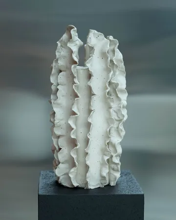 Vase Melera - Beige, 33x16 cm - Tinted