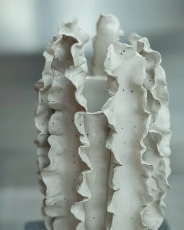 Vase Melera - Beige, 33x16 cm - Tinted