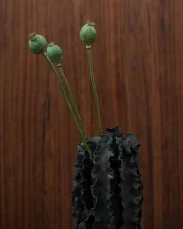Vase Melera - Black, 33x16 cm - Tinted
