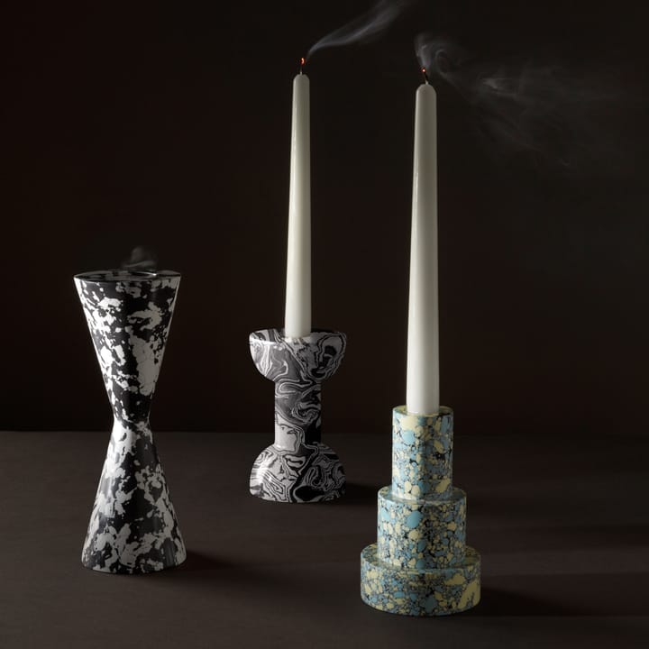 Bougeoir double cône Swirl Cone - Noir-blanc - Tom Dixon