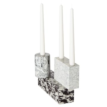 Bougeoir grande taille Swirl - Noir-blanc - Tom Dixon