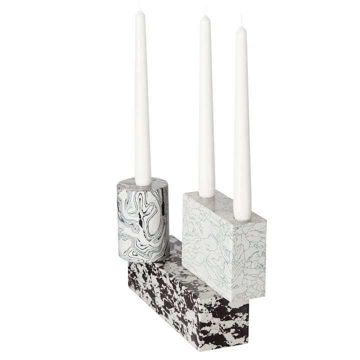 Bougeoir grande taille Swirl - Noir-blanc - Tom Dixon