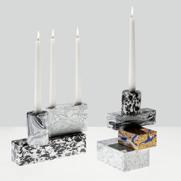 Bougeoir grande taille Swirl - Noir-blanc - Tom Dixon