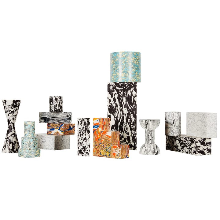 Bougeoir grande taille Swirl - Noir-blanc - Tom Dixon