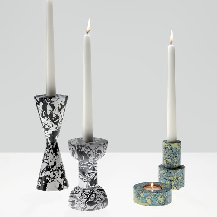 Bougeoir haltère Swirl Dumbbell - Noir-blanc - Tom Dixon