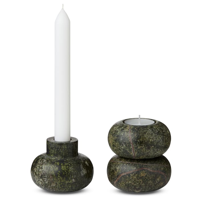 Bougeoir pour bougie chauffe-plat Rock lot de 3 - Vert - Tom Dixon