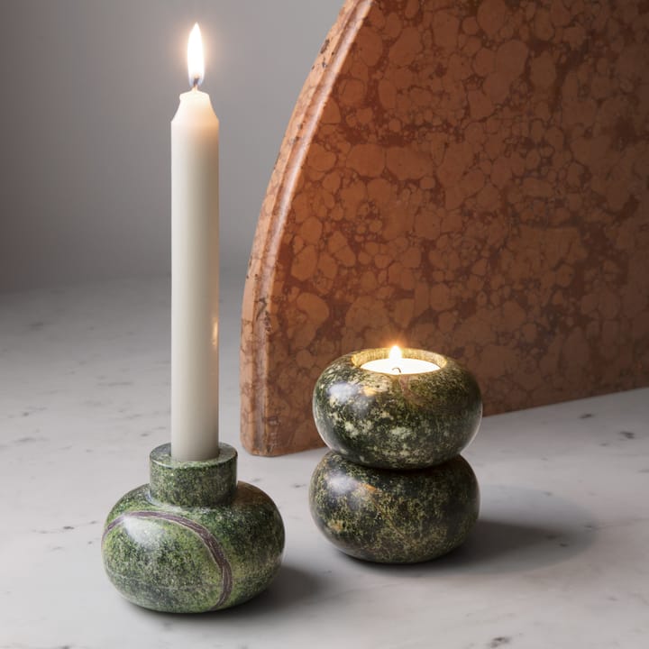 Bougeoir pour bougie chauffe-plat Rock lot de 3 - Vert - Tom Dixon