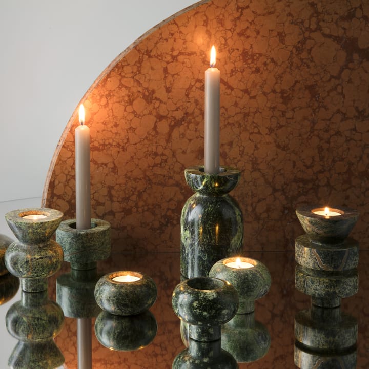 Bougeoir pour bougie chauffe-plat Rock lot de 3 - Vert - Tom Dixon