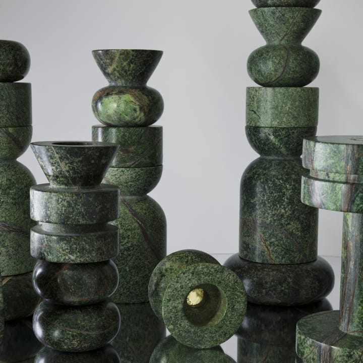 Bougeoir pour bougie chauffe-plat Rock lot de 3 - Vert - Tom Dixon