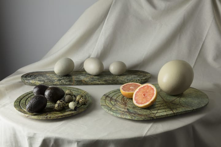 Plateau de service oblong Rock - Vert - Tom Dixon