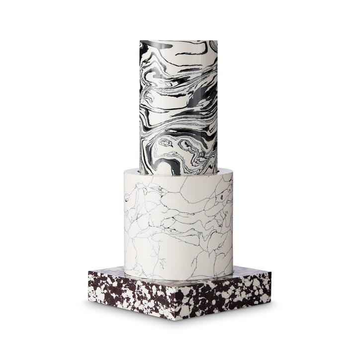 Vase Swirl Small 26 cm - Noir-blanc - Tom Dixon