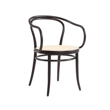 Chaise avec accoudoirs Ton no.30 assise en rotin - TON