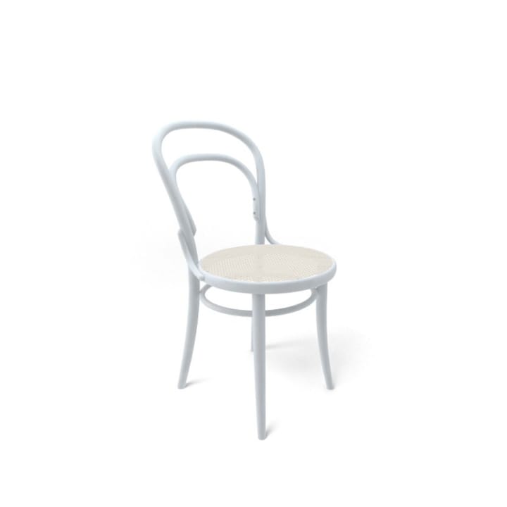 Chaise Ton no.14 - Lasuré blanc B20-New Assise en rotin - TON