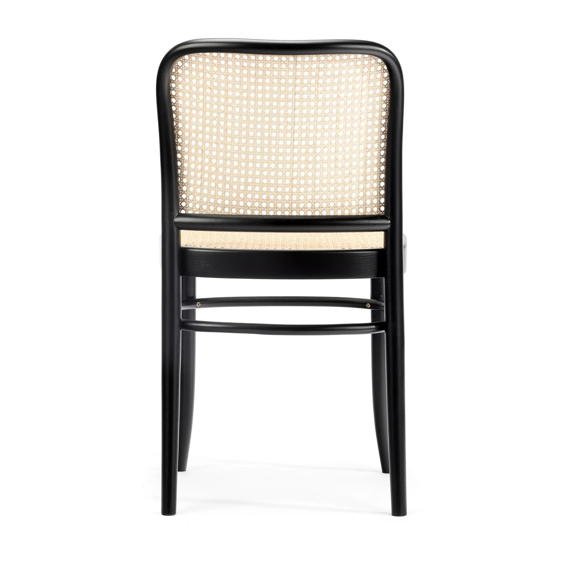 Chaise Ton no.811 assise en rotin, Lasuré noir B123-New Rotin TON