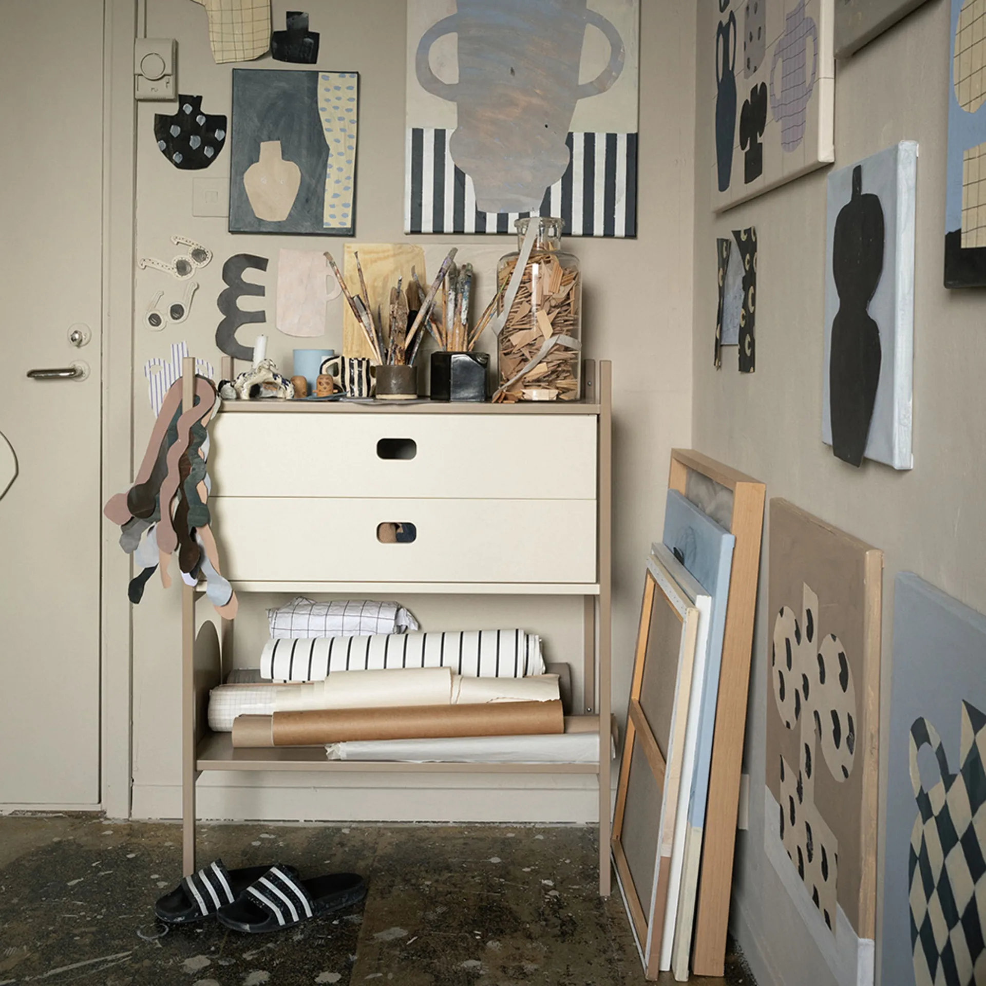 Bibliothèque Portal small, Camel, 80 cm,  TÔNN furniture