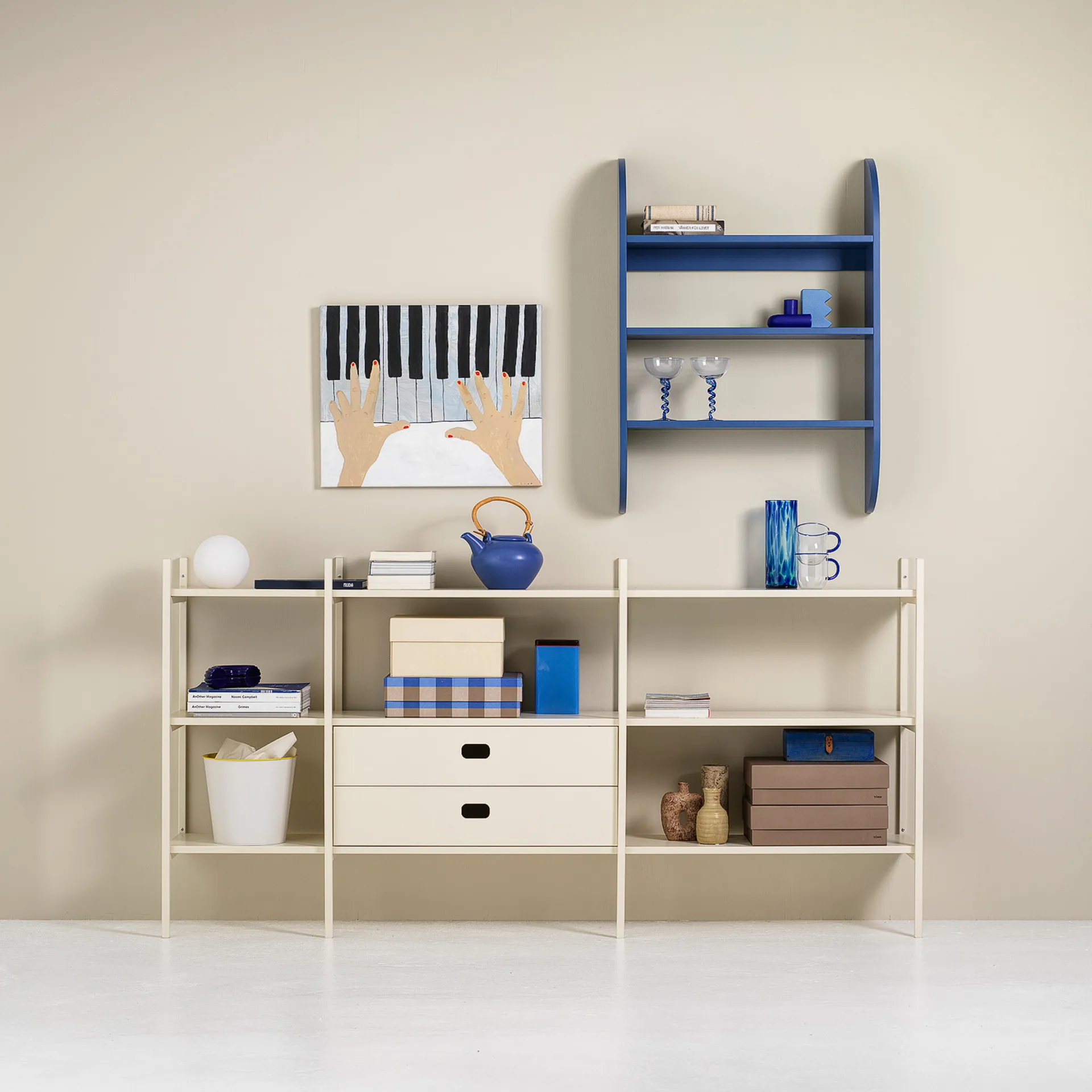 Bibliothèque Portal small, Off white, 201 cm,  TÔNN furniture