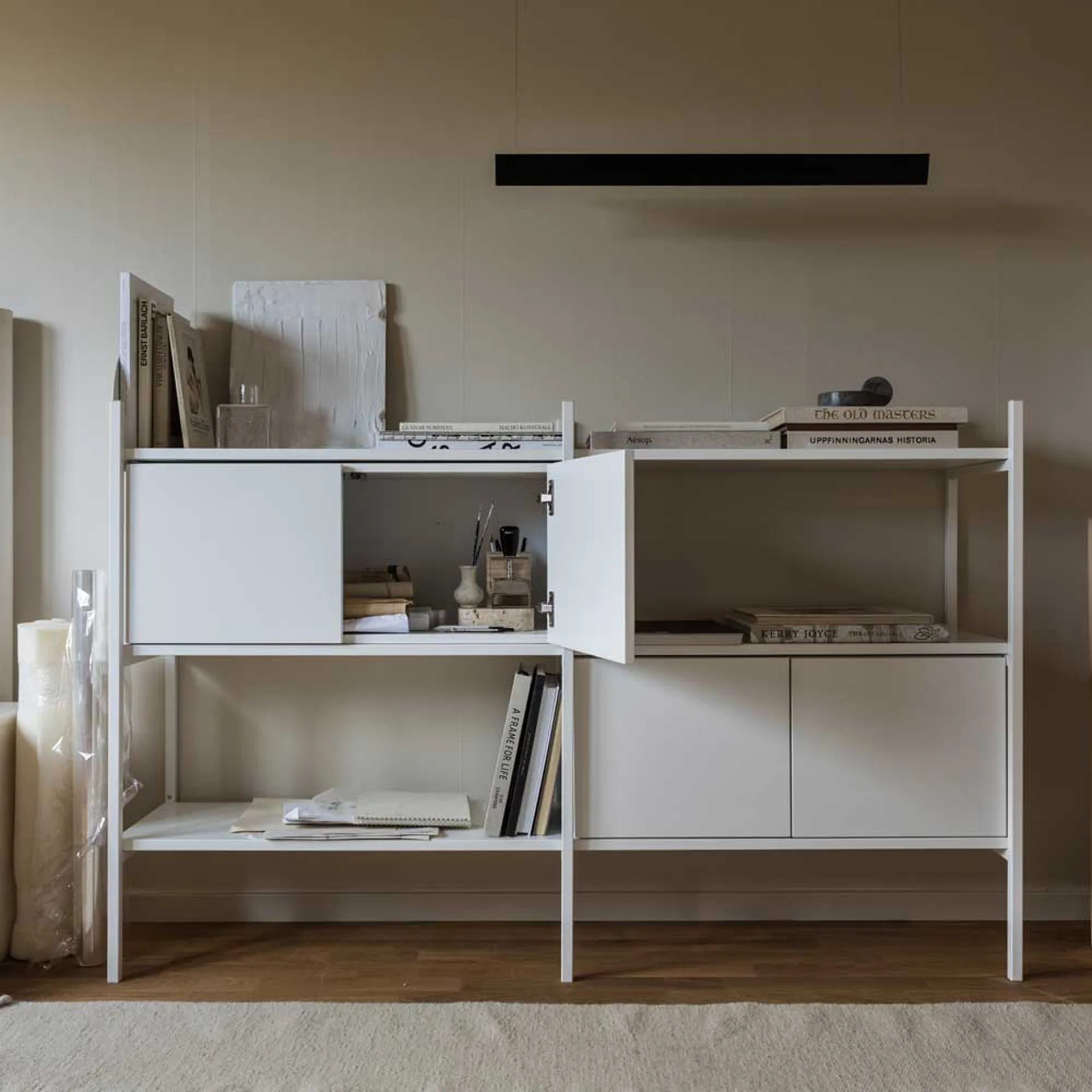 Bibliothèque Portal small, White, 158 cm,  TÔNN furniture