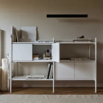 Bibliothèque Portal small, White, 158 cm - TÔNN furniture