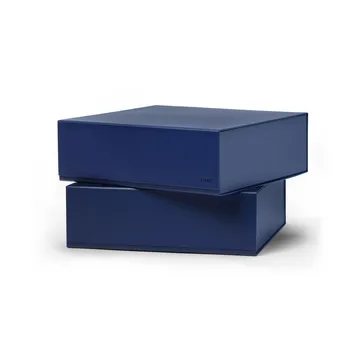 Boîte de rangement Pac box - Bleu minuit, grand 32,5x10,5x30 cm, Lot de 2 - TÔNN furniture