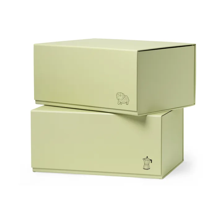 Boîte de rangement Pac box - TÔNN x MAJASBOK Elderflower green, Lot de 2 - TÔNN furniture