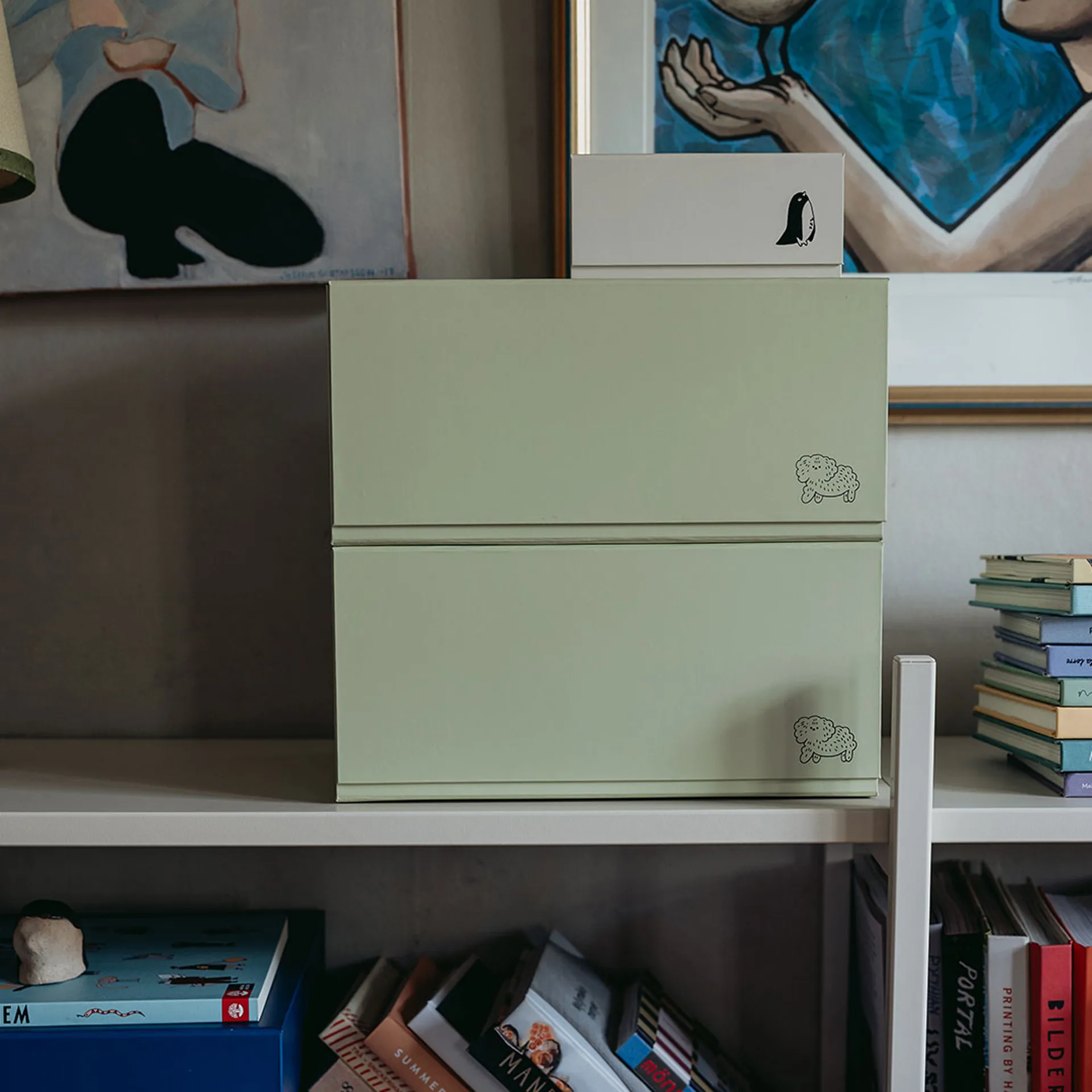 Boîte de rangement Pac box, TÔNN x MAJASBOK Elderflower green, Lot de 2 TÔNN furniture
