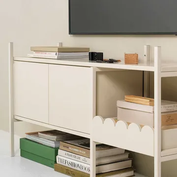 Meuble TV Portal 123 cm - Off-white - TÔNN furniture