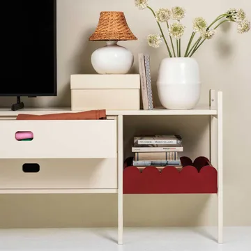Meuble TV Portal 201 cm - Off-white - TÔNN furniture