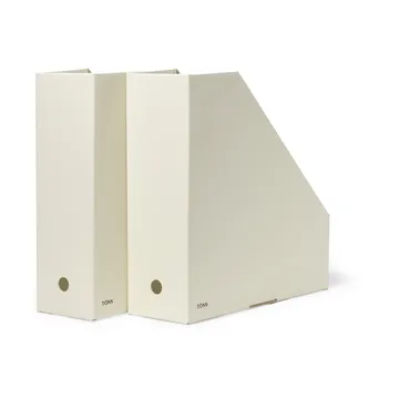 Range-documents Pia - Blanc cassé, 10x31x30 cm, Lot de 2 - TÔNN furniture