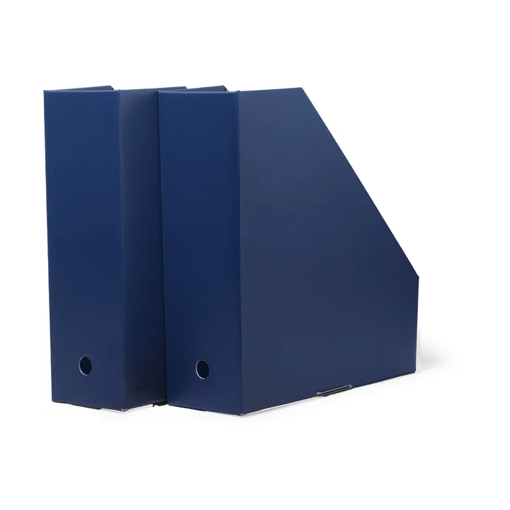 Range-documents Pia - Bleu minuit, 10x31x30 cm, Lot de 2 - TÔNN furniture