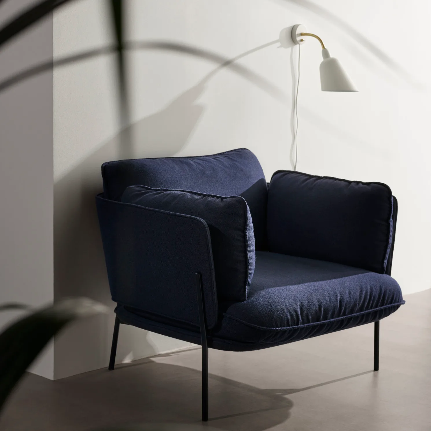 Applique murale Bellevue AJ9, Blanc-laiton &Tradition