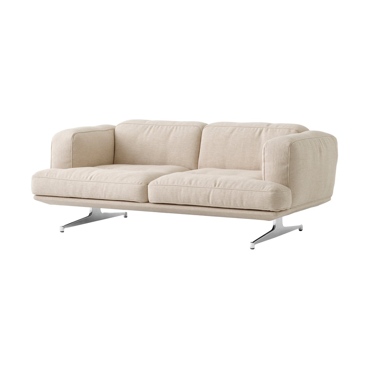 &Tradition Canapé 2 places Inland AV22 Argile 0011 - aluminium poli