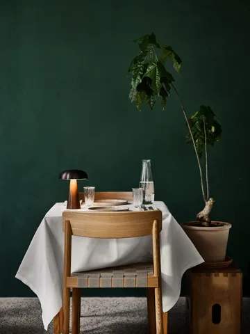 Chaise Betty TK1, Chêne-naturel assise en sangles de lin tressées, lot de 6 - &Tradition