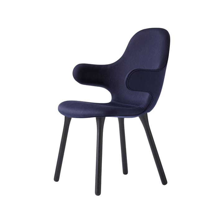 Chaise Catch JH1, Balder 782 dark blue-chêne noir &Tradition