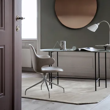 Chaise de bureau Catch JH2 - Tissu remix 242 beige/grey, structure tournante black - &Tradition