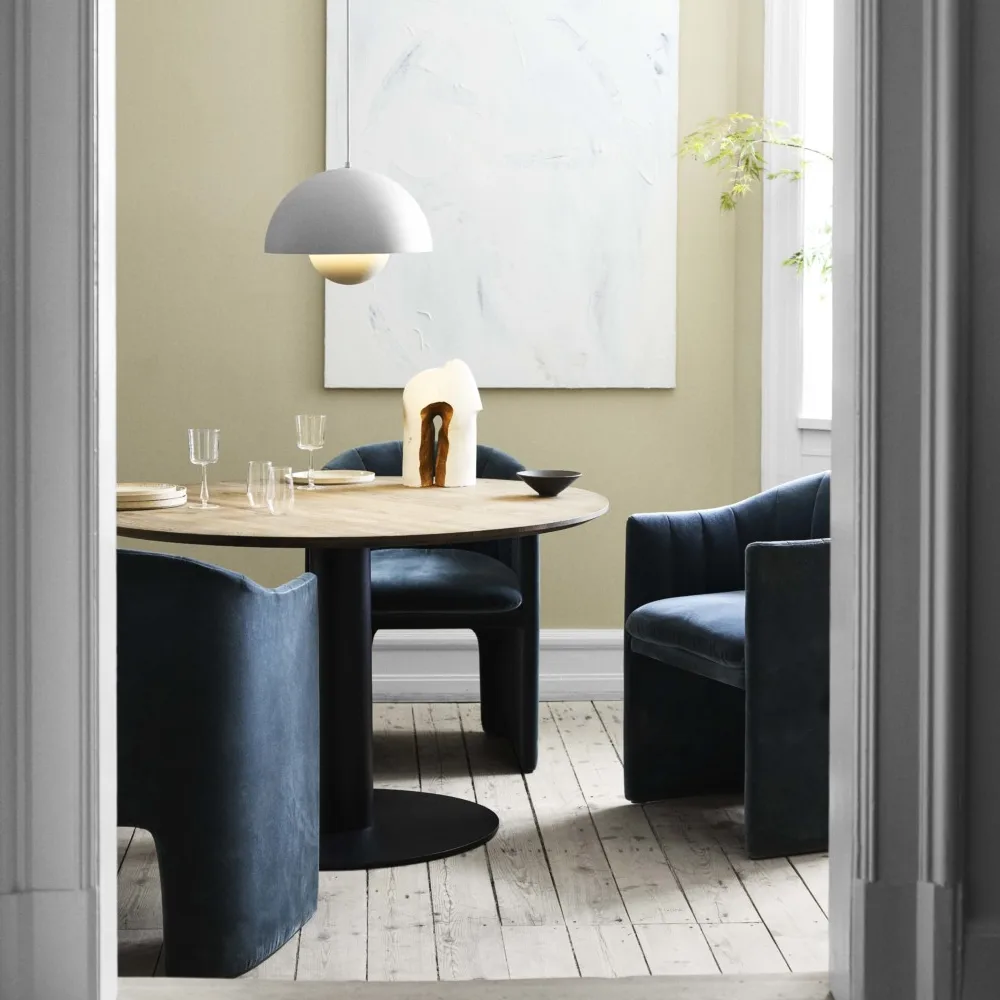 Chaise Loafer SC24, tissu velvet pine &Tradition