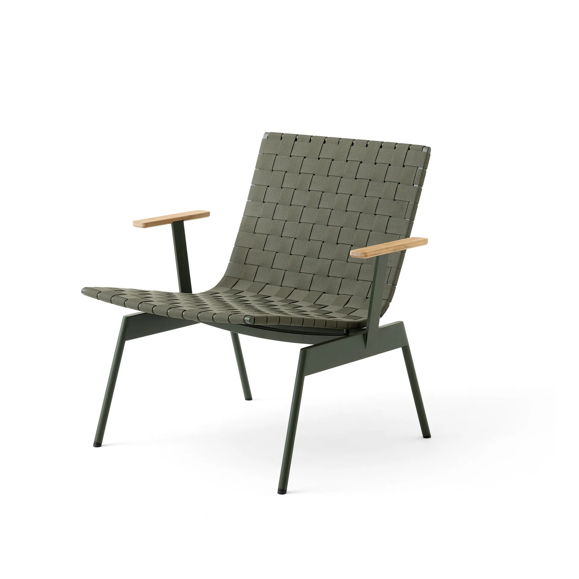 Chaise longue Ville Outdoor AV45 avec accoudoirs, Bronze green &Tradition