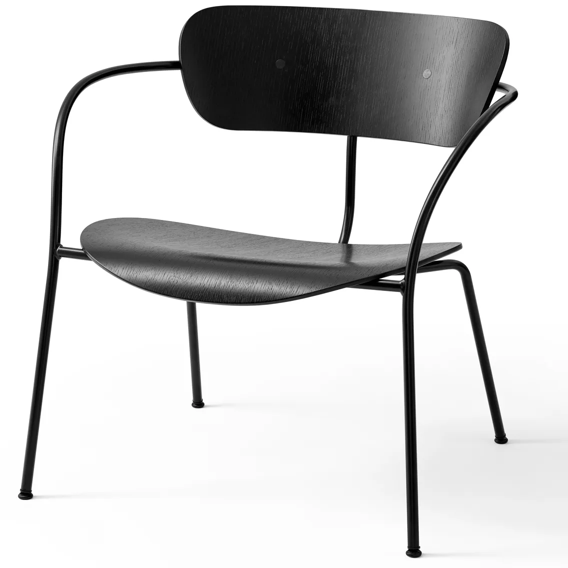 Chaise Pavilion AV5, Chêne laqué noir &Tradition